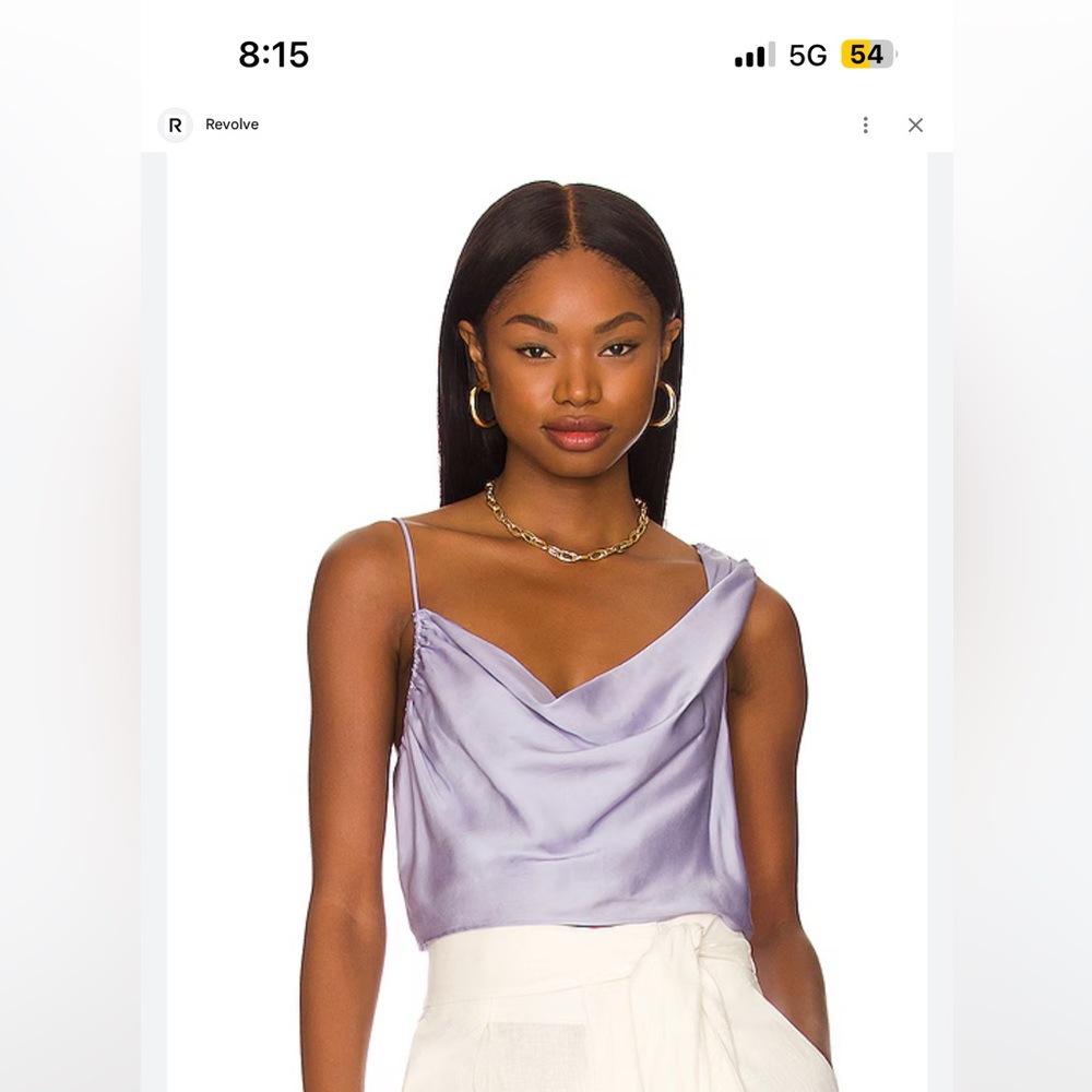 L'Academie Prisca Cropped Top in Lavender